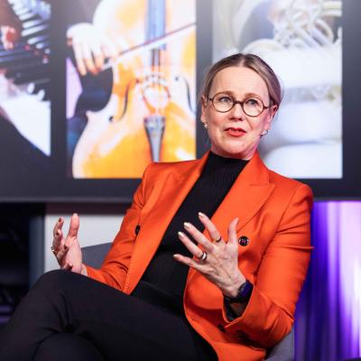 Susanna Pettersson participates in the panel discussion. Photo: Jani Telatie 